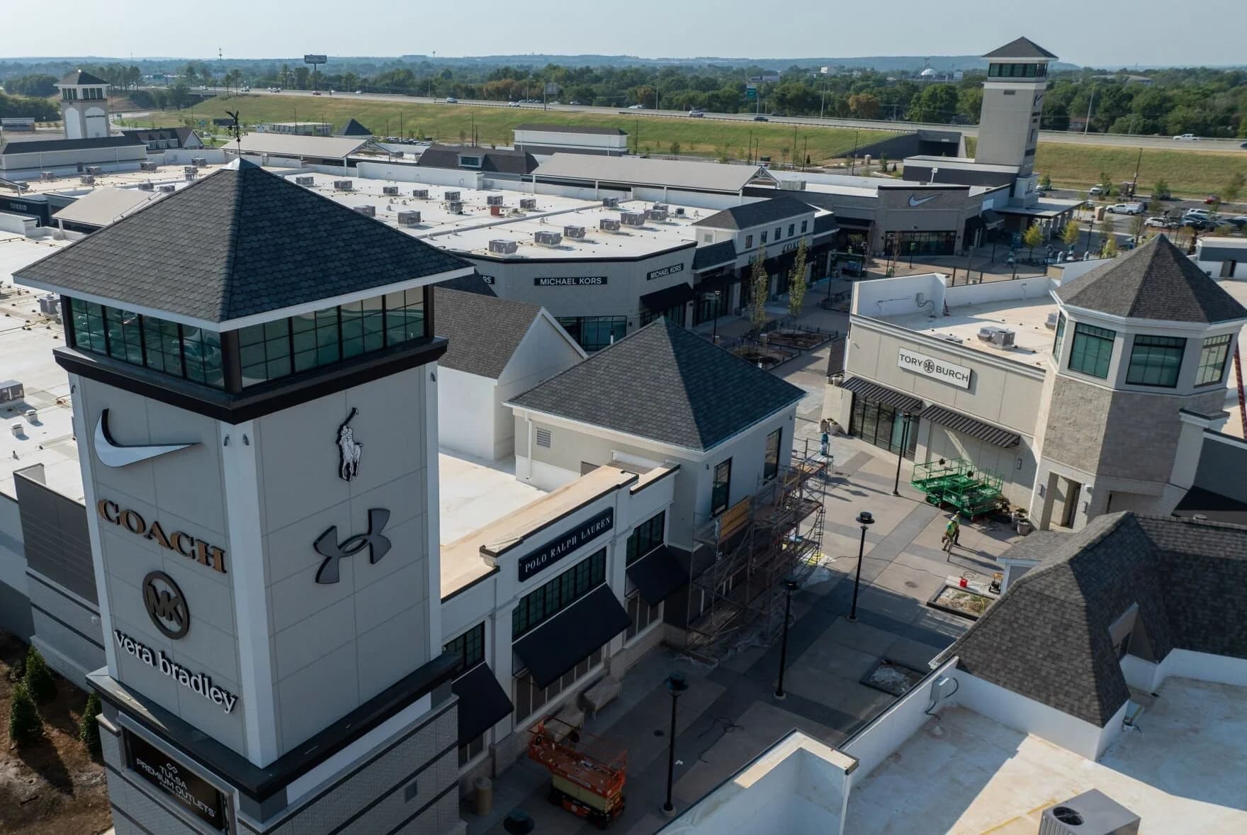 Tulsa Premium Outlets retail construction site